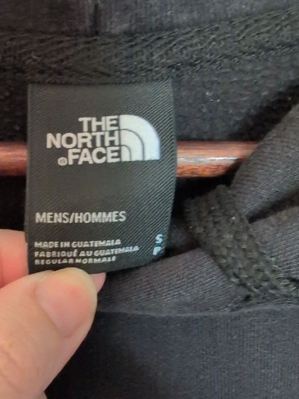 The North Face Men's Black Crewneck Hoodie with White Logo